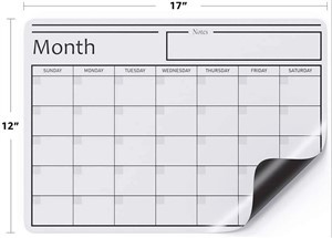 Papan Tulis Perencana Bulanan Magnetic Dry-Erase